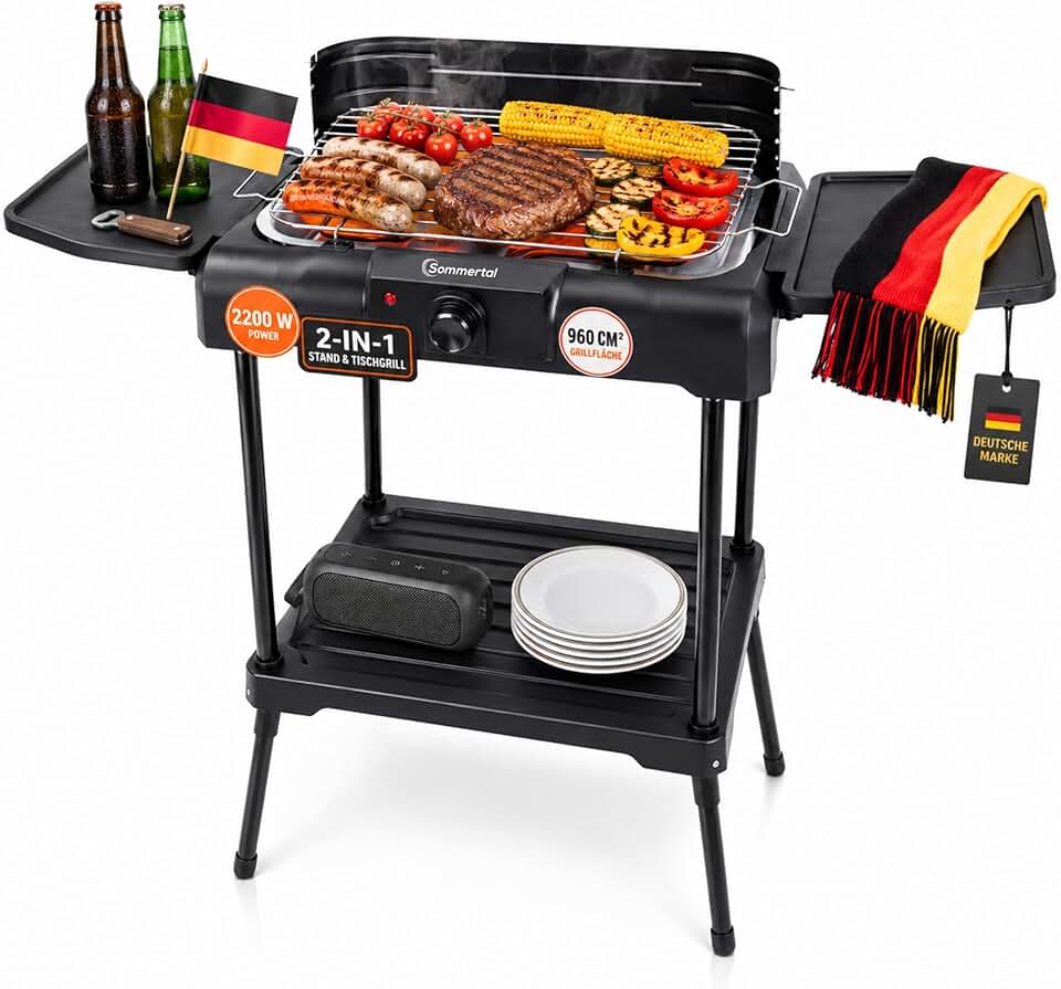 karaca-alisveris - BBQ231 - barbecue électrique 2 en 1, thermostat, stockage, chauffage - BBQ231