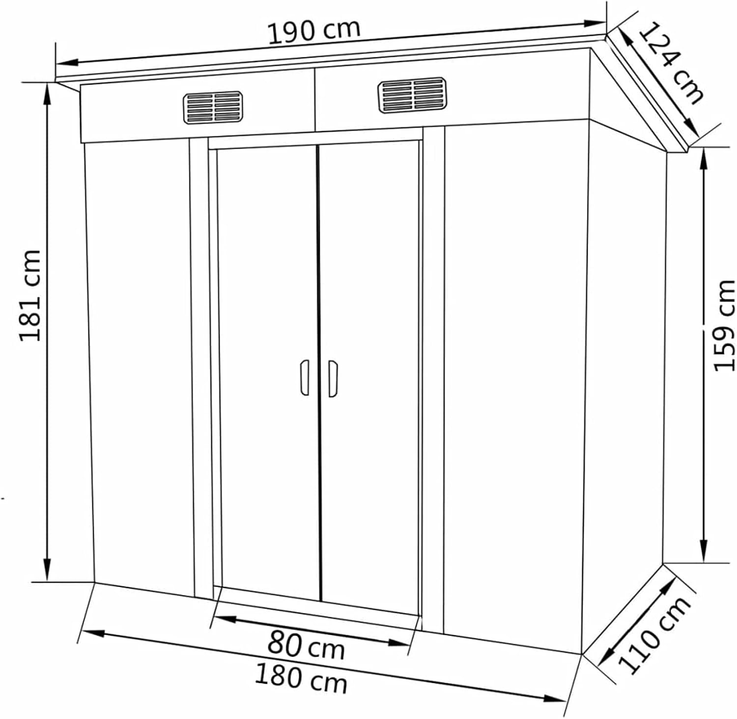 Abri de Jardin Métal Gris,Abris De Jardin,Abri De Stockage pour Jardin,Abri D'Outils De Jardin