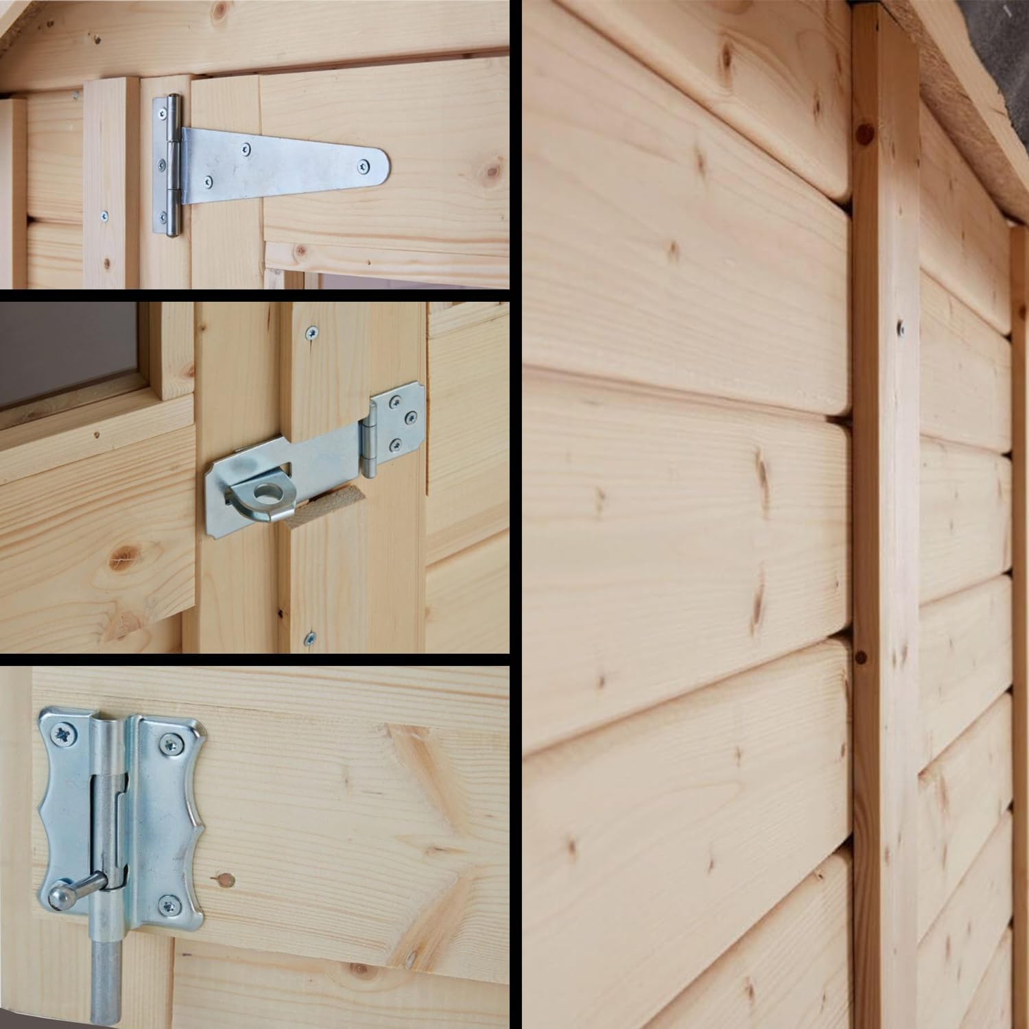Abri de jardin en bois - 2,2 m², toit monopente