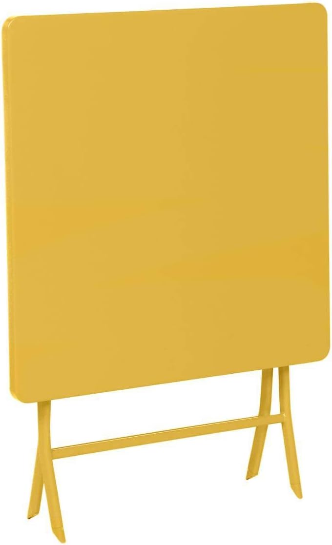 karaca-alisveris - Greensboro série - 2 places, acier renforcé, jaune - table pliante