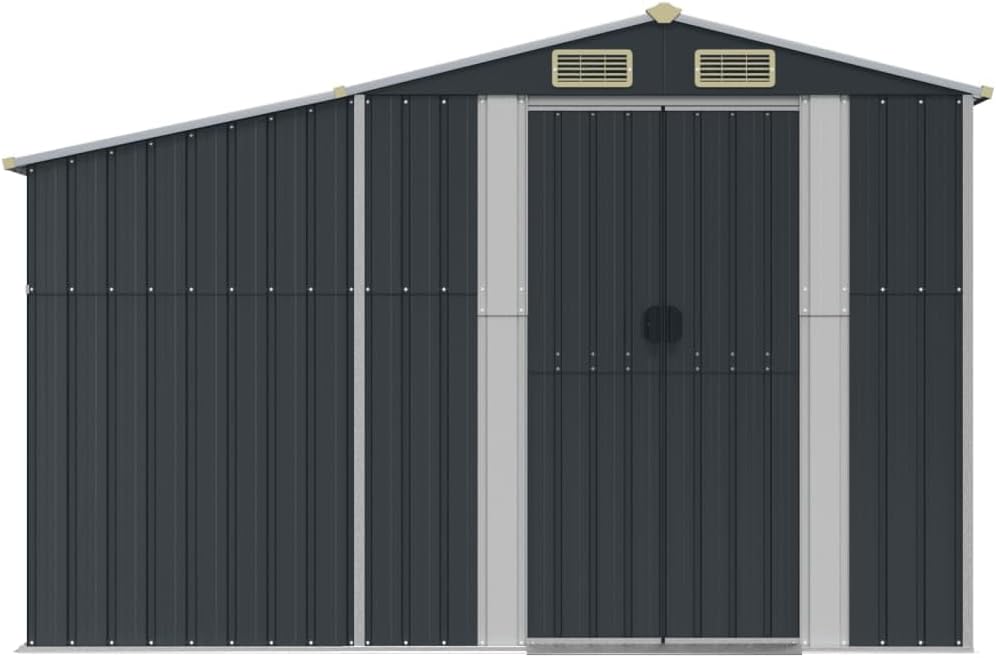 Abri de Jardin en Acier galvanisé, Salles de Stockage de Jardin Extérieures avec Bouches D'aération et Poignées Pratiques pour Ranger Les Outils, Les Ustensile de (277 x 365,5 x 179 cm)
