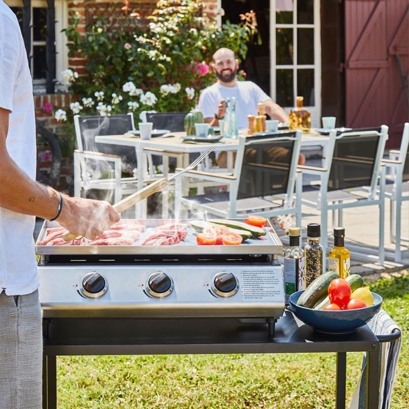 COOKING BOX - Cadix 3 feux - 62x37,5 cm - 3 brûleurs, tiroir graisse, inox