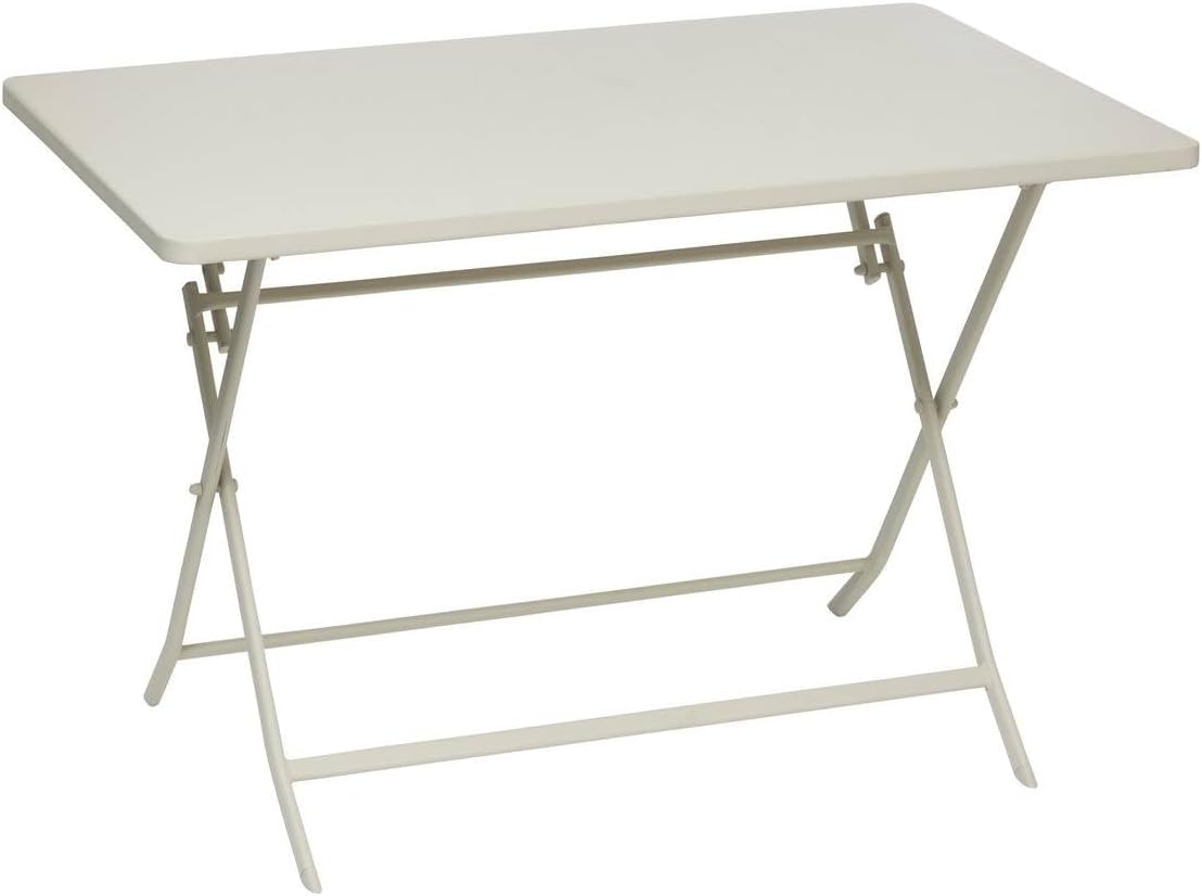 karaca-alisveris - Greensboro pliante rectangle 4 places - acier renforcé - 110x70 cm