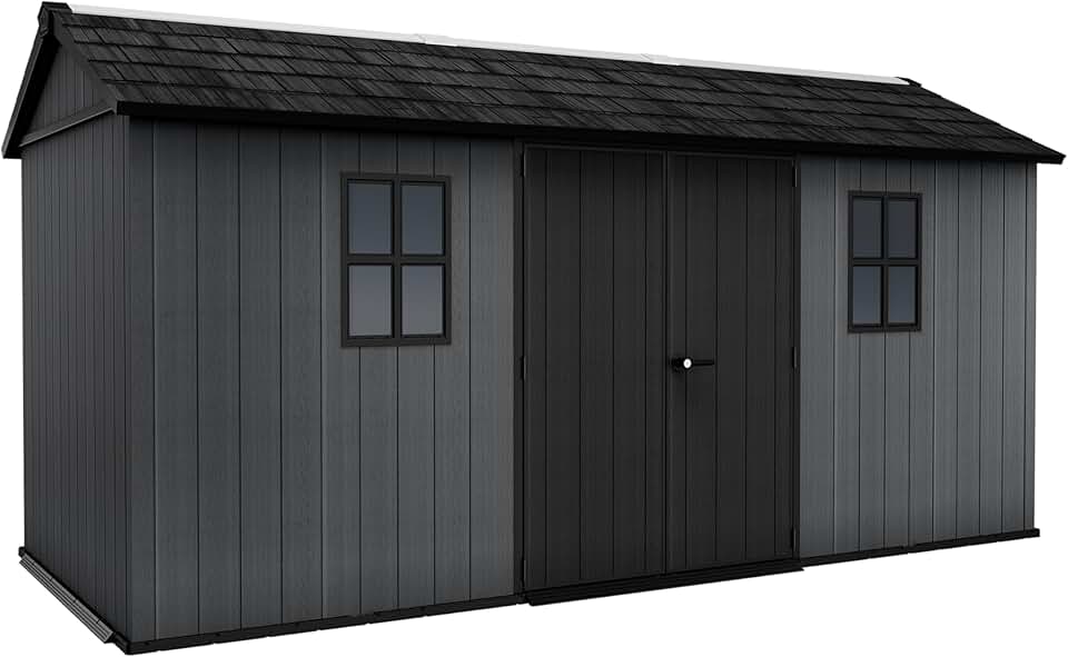 Abri de Jardin Newton Plus 1575-10 m² - Gris Aspect Bois - karaca-alisveris