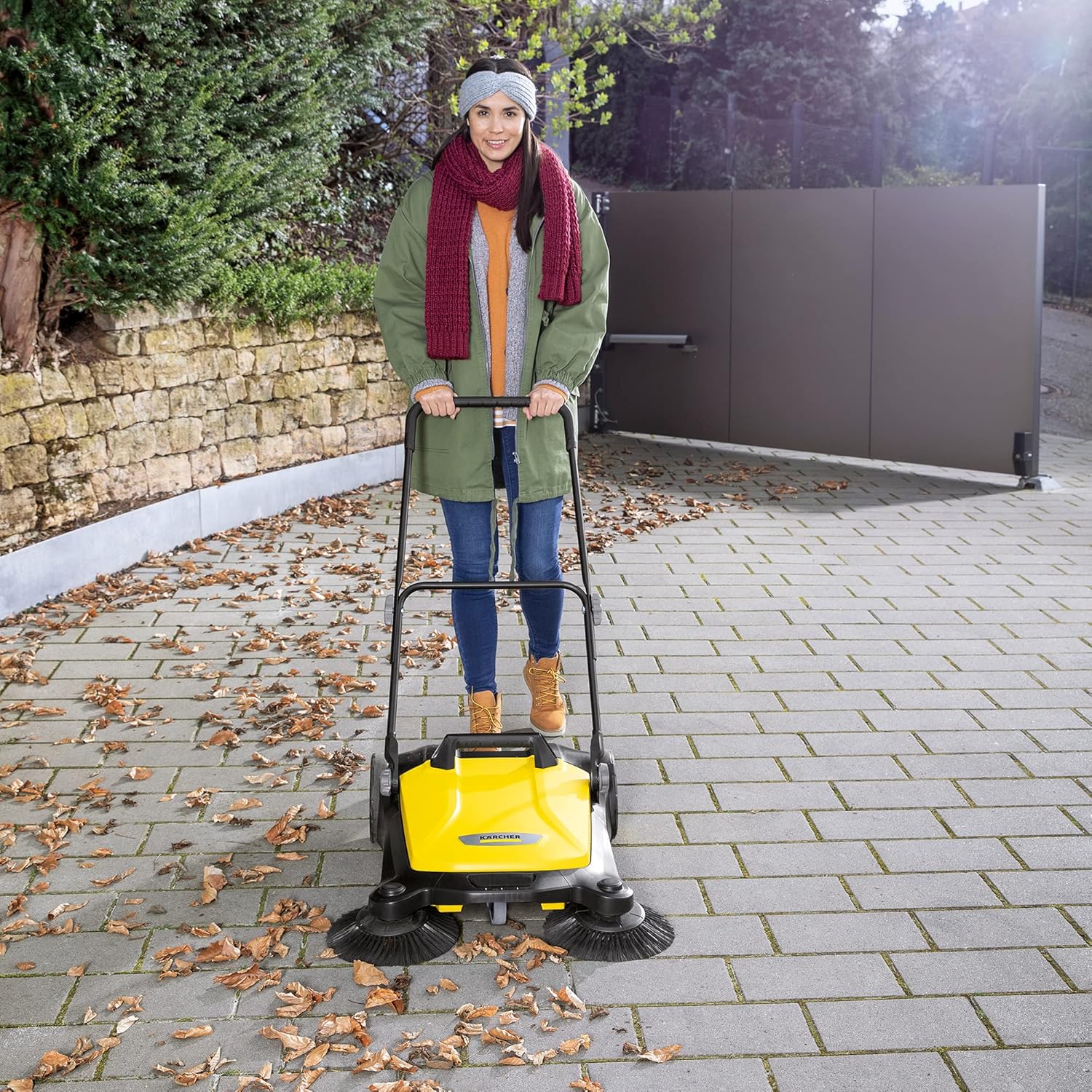 karaca-alisveris - S 4 balai mécanique, 68cm, capacité 20L, noir/jaune - 1.766-360.0