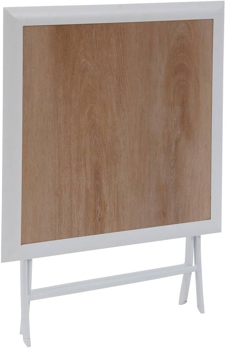 karaca-alisveris - Azua - 70x70 cm - table pliante 2 places aluminium Blanc