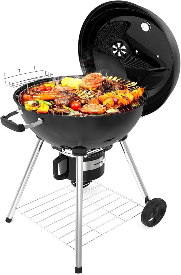 karaca-alisveris - 21 inch Barbecue boule, 83x71x105,5cm, tiroir à cendres, couvercle