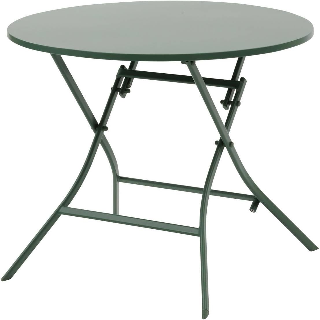 karaca-alisveris - Greensboro - table pliante acier 4 places, vert olive