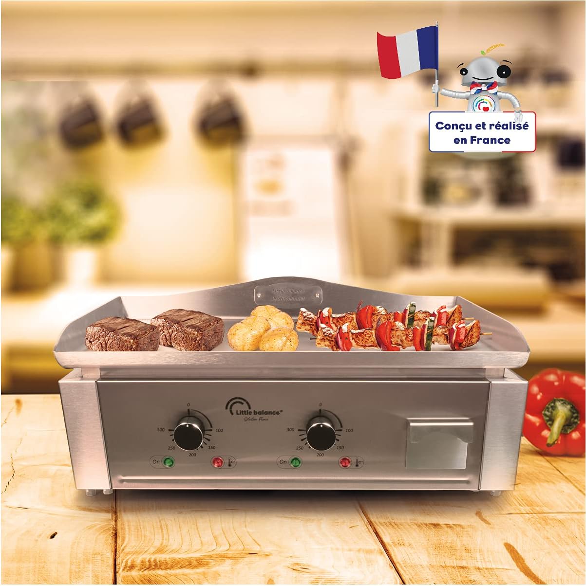 karaca-alisveris - Aquitaine Pro série - inox - 2 zones, 3500W - 8476