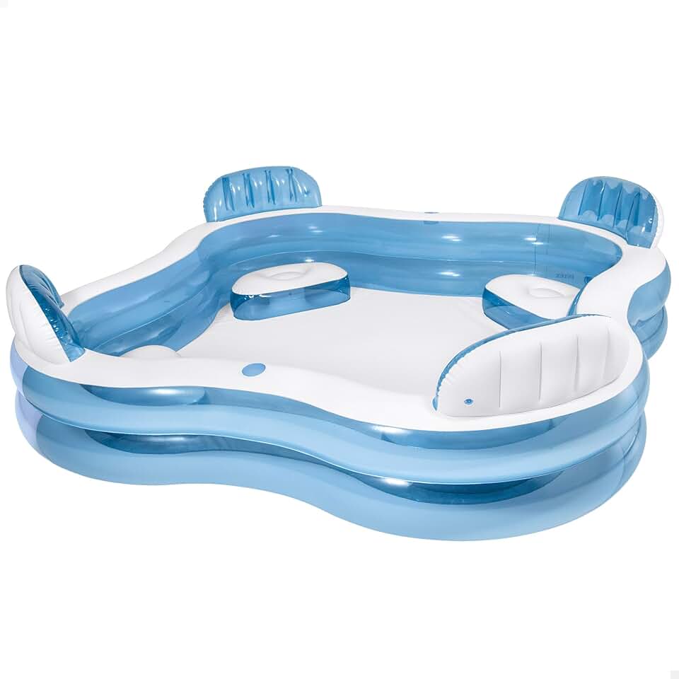 karaca-alisveris - piscine familiale avec sièges - 229x229x66 cm - 4 places confortables
