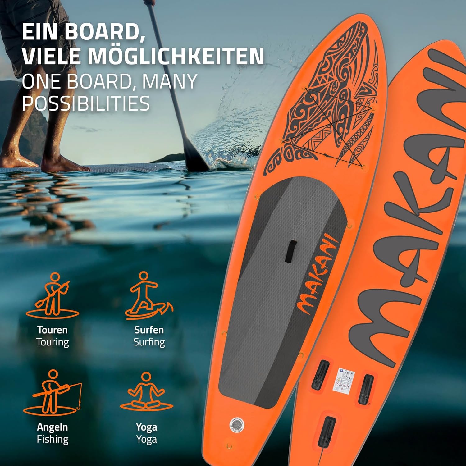karaca-alisveris - Stand Up Paddle Série - 305/308/320/380 cm - PVC, 120/150 kg, ép. 10/15 cm