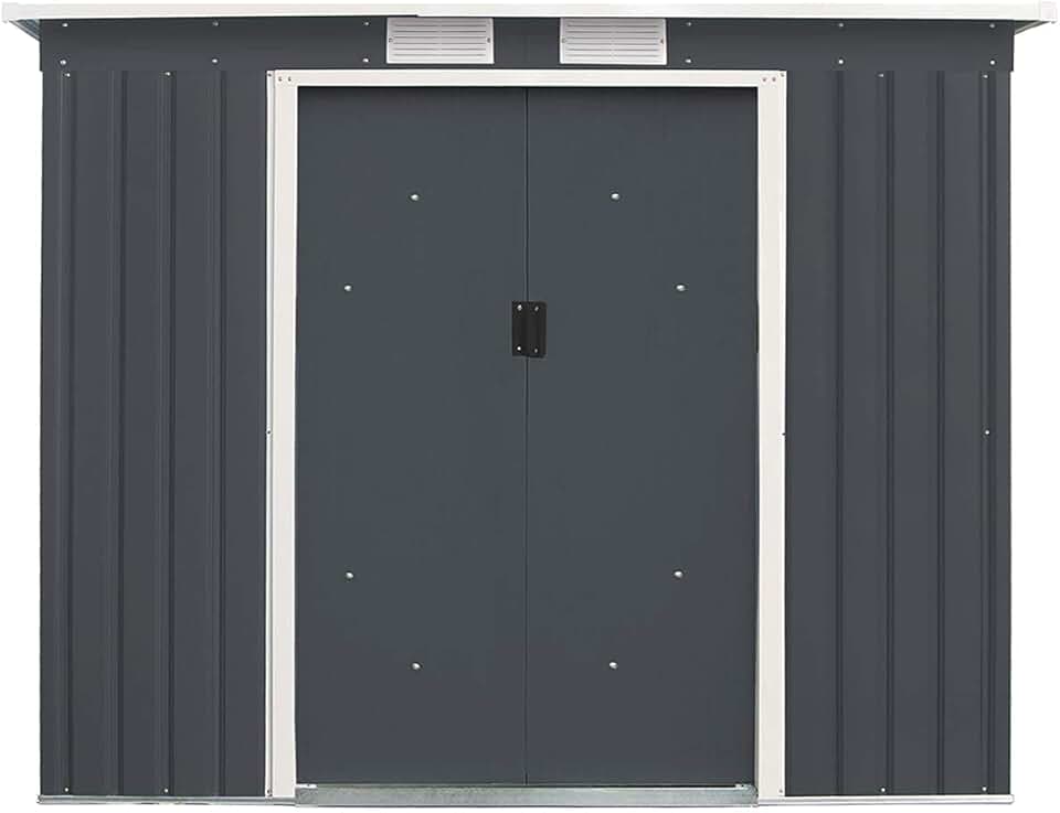 karaca-alisveris - abri de jardin série 2,7m² - 213x130x173cm - acier, 2 portes, 2 fenêtres