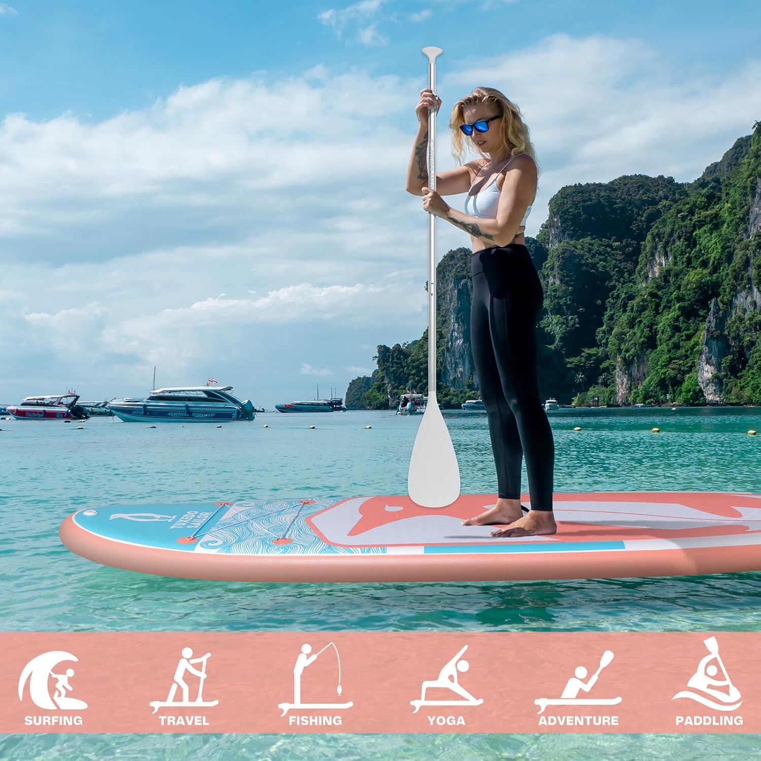 karaca-alisveris - Paddle Gonflable Adulte - SUP 320 cm - avec accessoires complets