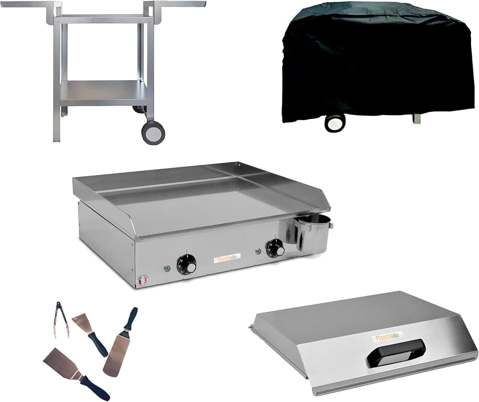 PLANCHAELEC - NEO série - 53x43x18cm - inox, thermostat, 8 pers, E530-2400W
