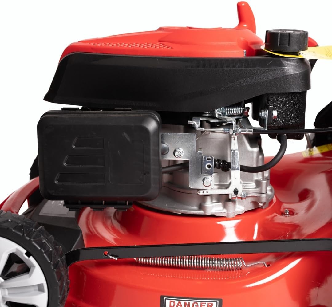 karaca-alisveris Tondeuse à gazon à explosion automotrice 4in1-4 CV, Tondeuse à gazon thermique autoportée - Moteur 170cc 4 temps avec autotraction - Largeur de coupe 51 cm - Mulching - Panier de collecte 60L