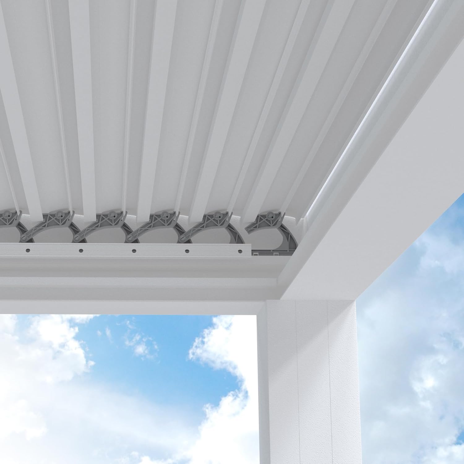karaca-alisveris - Pergola Bioclimatique - 4,24x3m - aluminium, éclairage, lames orientables