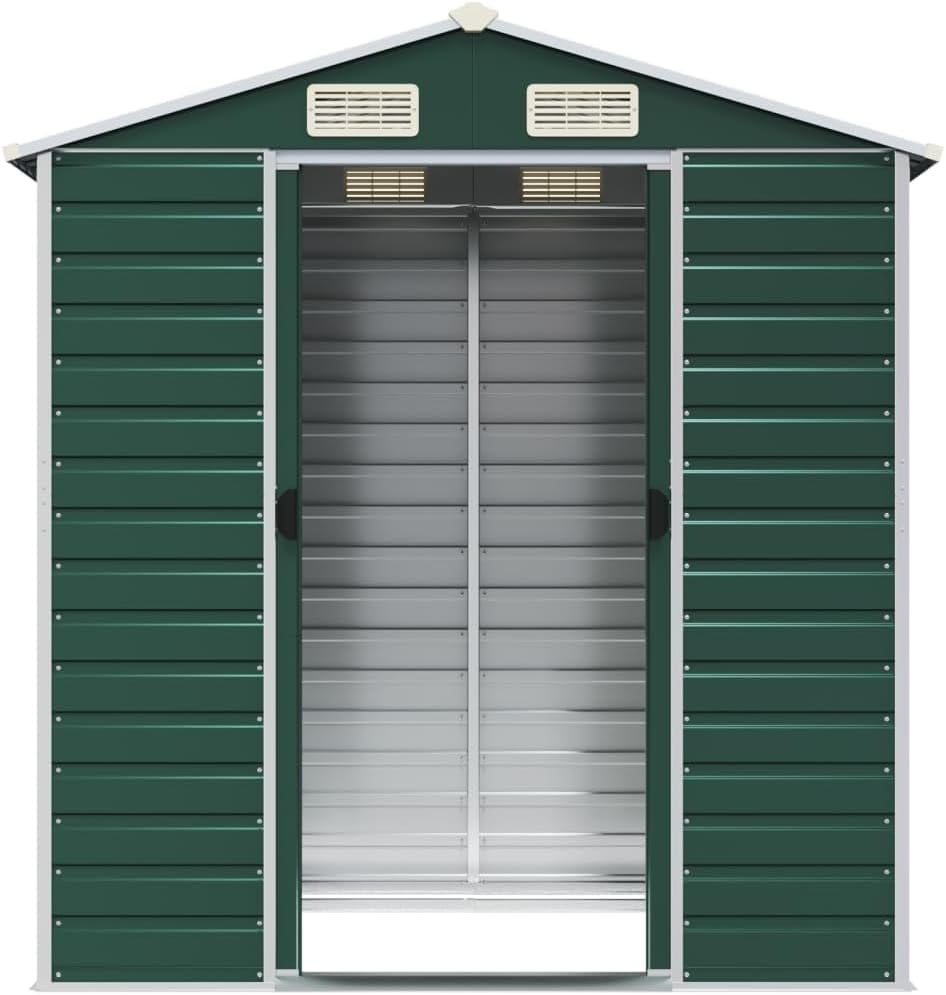 GuyAna - Abri de jardin métal 191x130x198 cm, acier galvanisé, stockage outils