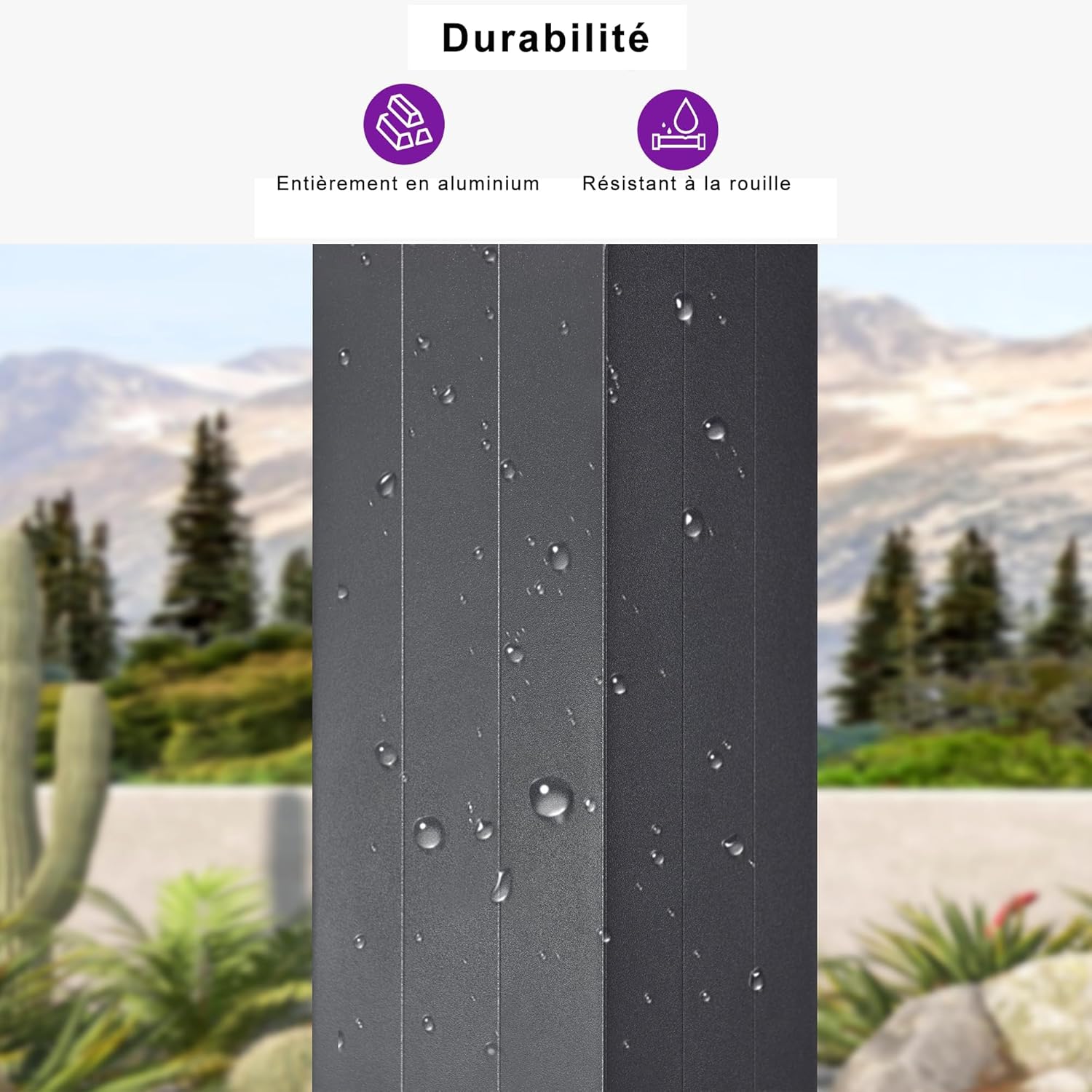 karaca-alisveris - pergola bioclimatique - 4,24x3,3m - alu, persienne fixes, gris