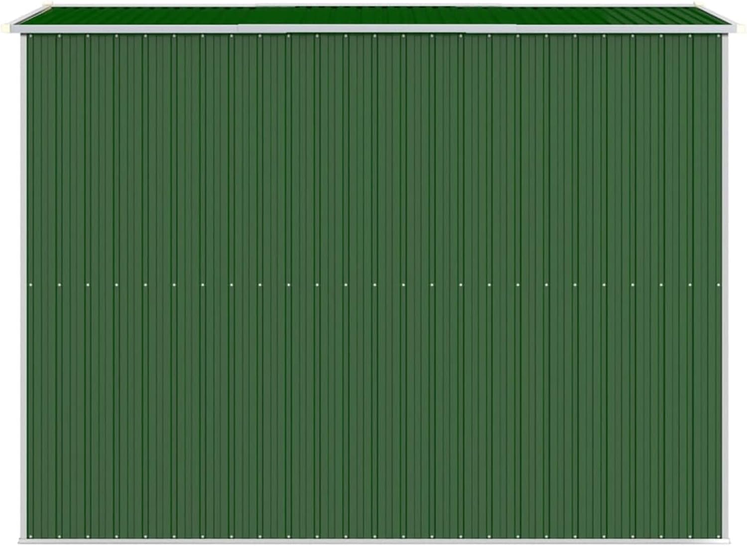 Abri de jardin en acier galvanisé vert 192 x 274 x 223 cm Abri de jardin extérieur pour rangement d'outils