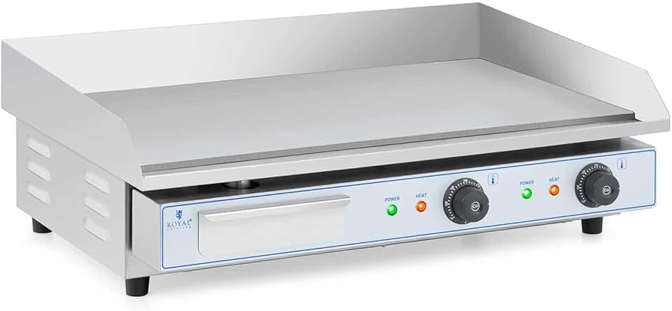karaca-alisveris - Plancha Électrique Double - 73x40cm - 2x2200W INOX Restaurant