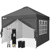 karaca-alisveris Tonnelle Pliante 3x3, Tente Pliable Imperméable avec Parois Anti UV, Pavillon Extéri...