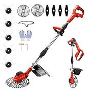 Débroussailleuse avec brosse anti-mauvaises herbes pour batteries karaca-alisveris, débroussailleuse sans fil 21 V, manche télescopique 100-140 cm (2...