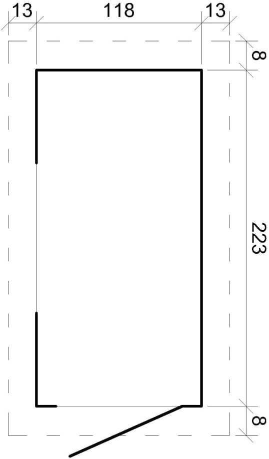 Abri de Jardin en Bois, Petite fenêtre, avec Sol TRAITÉ- Stockage extérieur l239xL144xH198 cm/2.63 m2 - Petit abri à Outils, Local à vélos - Toit imperméable, fenêtres karaca-alisveris M306A+M306G