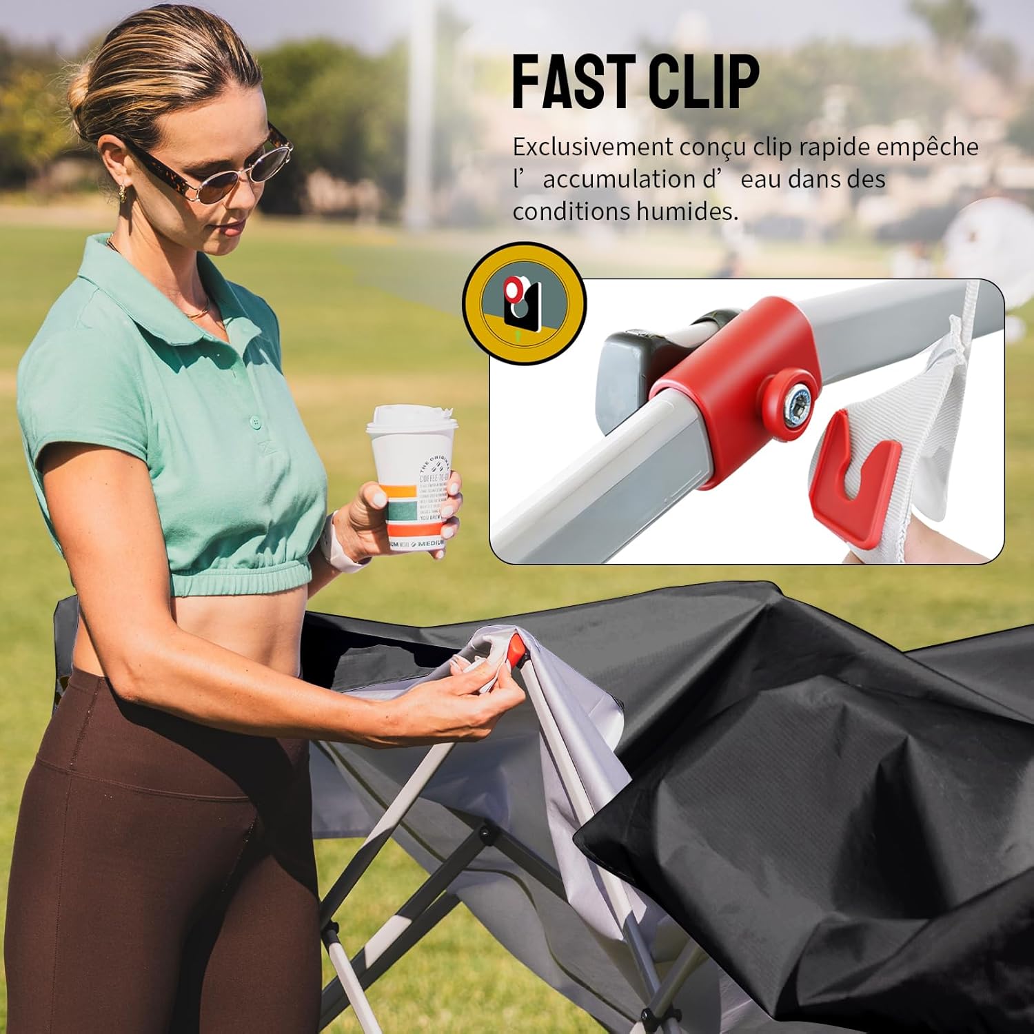 karaca-alisveris - Tonnelle pliante 3x3m imperméable, P/Pop-Up, 4 parois amovibles, Sac, UPF 50+ - CN0032