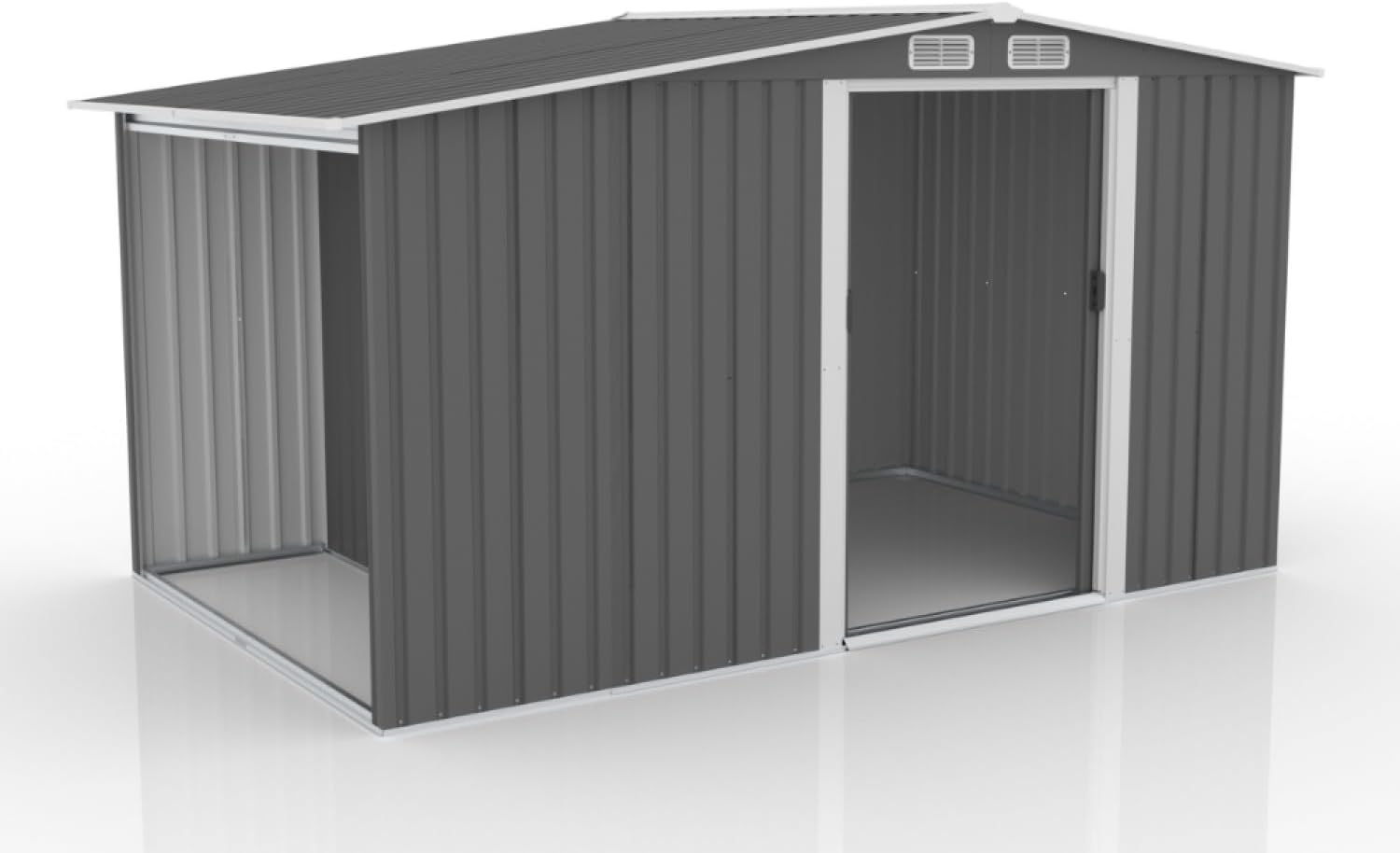 karaca-alisveris - Vosges - abri jardin 6.87m² métal robuste, abri bûches