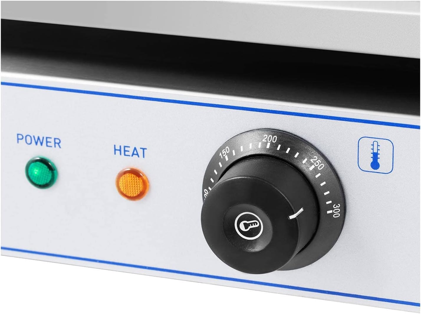 karaca-alisveris - Plancha Électrique Lisse Inox 55x35 cm 3000W Restaurant
