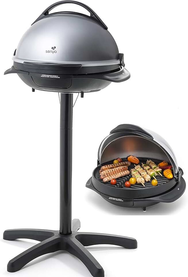 karaca-alisveris - Barbecue électrique 2 en 1 - Plaque fonte, couvercle - 2200W - SYCK-G043