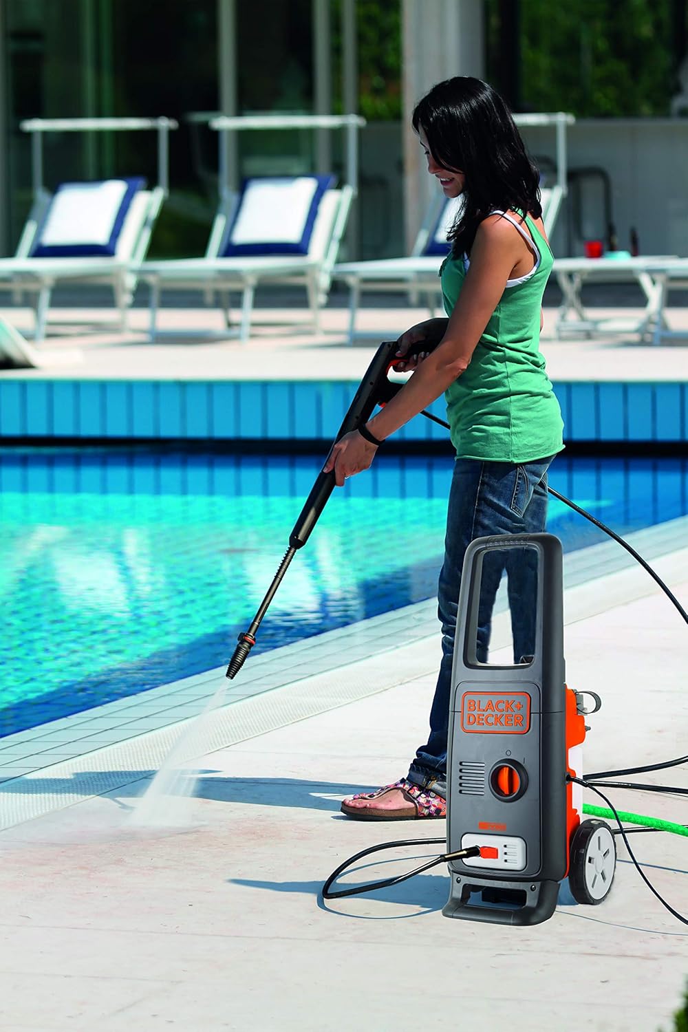karaca-alisveris Nettoyeur Haute Pression BXPW1600PE avec Patio Cleaner et Brosse Fixe (1600 W, 125 Bar, 420 l/h)