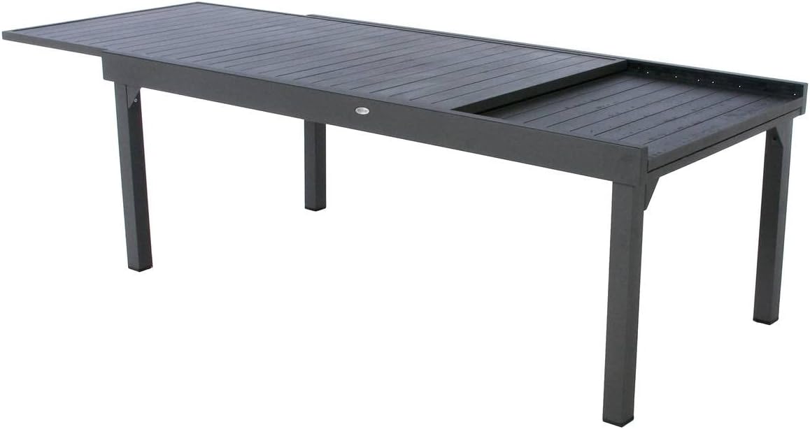 karaca-alisveris - Piazza - 230/340x100 cm - table extensible 12 places, aluminium antirouille