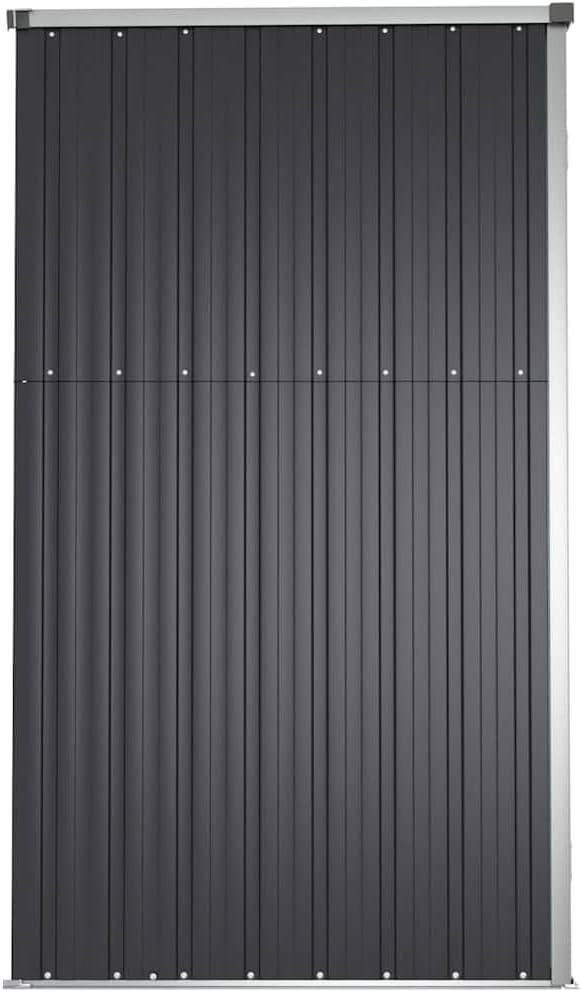 Abri de jardin - acier galvanisé anthracite - 225x89x161 cm, robuste, étanche