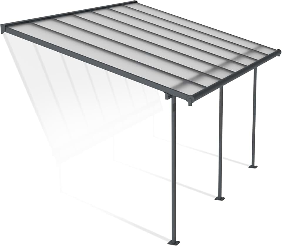 karaca-alisveris - Sierra - 3x4.25m pergola alu/polycarbonate, gris, moderne
