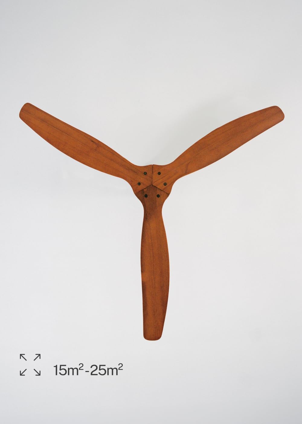 CREATE / WINDCALM M/Ventilateur de plafond ABS avec télécommande blanc pales effet bois foncé / 40W, Silencieux, Ø132 cm, 6 vitesses, minuterie, été-hiver, double hauteur