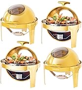 karaca-alisveris 5,7L Buffet Chafing Dish Set, Calentador Buffet Redondo, Servidor de Buffet, Calentador C...
