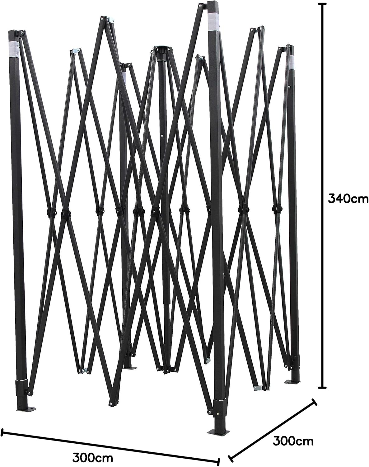 karaca-alisveris - Tonnelle pliante série standard - 3x3m - robuste, étanche, accessoires inclus