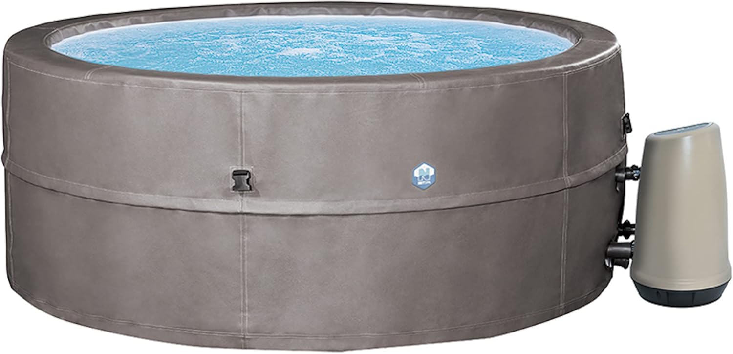 karaca-alisveris - Spa - Vita Premium - SP-VIP160C - Gonflable - 6 Places (4 Adultes + 2 Enfants) - Bache De Protection - Réchauffeur - 1100 L - Couverture Simili-Cuir Premium