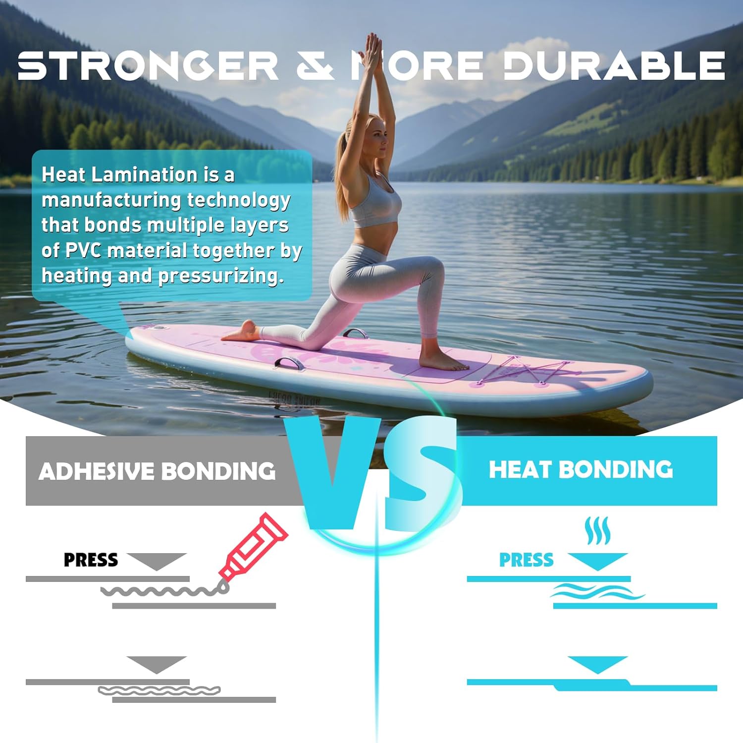 karaca-alisveris - Paddle Gonflable Adulte - planche SUP - accessoires complets - dimensions standards