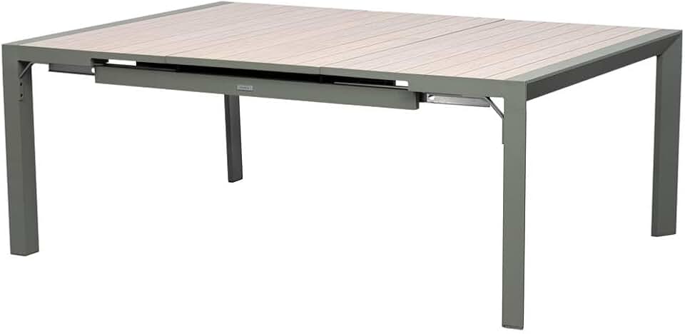 karaca-alisveris - Evasion - table extensible 10 places - alu et effet bois