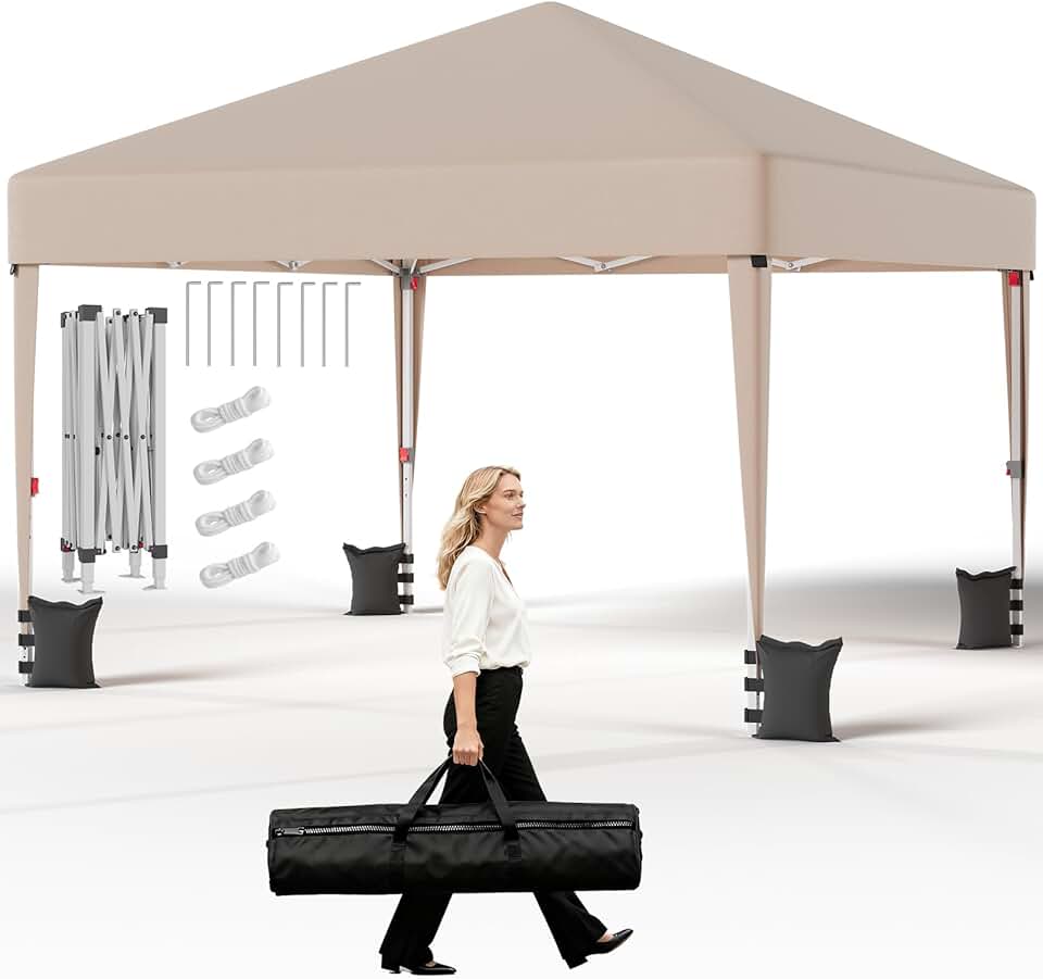 karaca-alisveris - Tonnelle pliante série 3x3m - réglable, anti-UV, imperméable