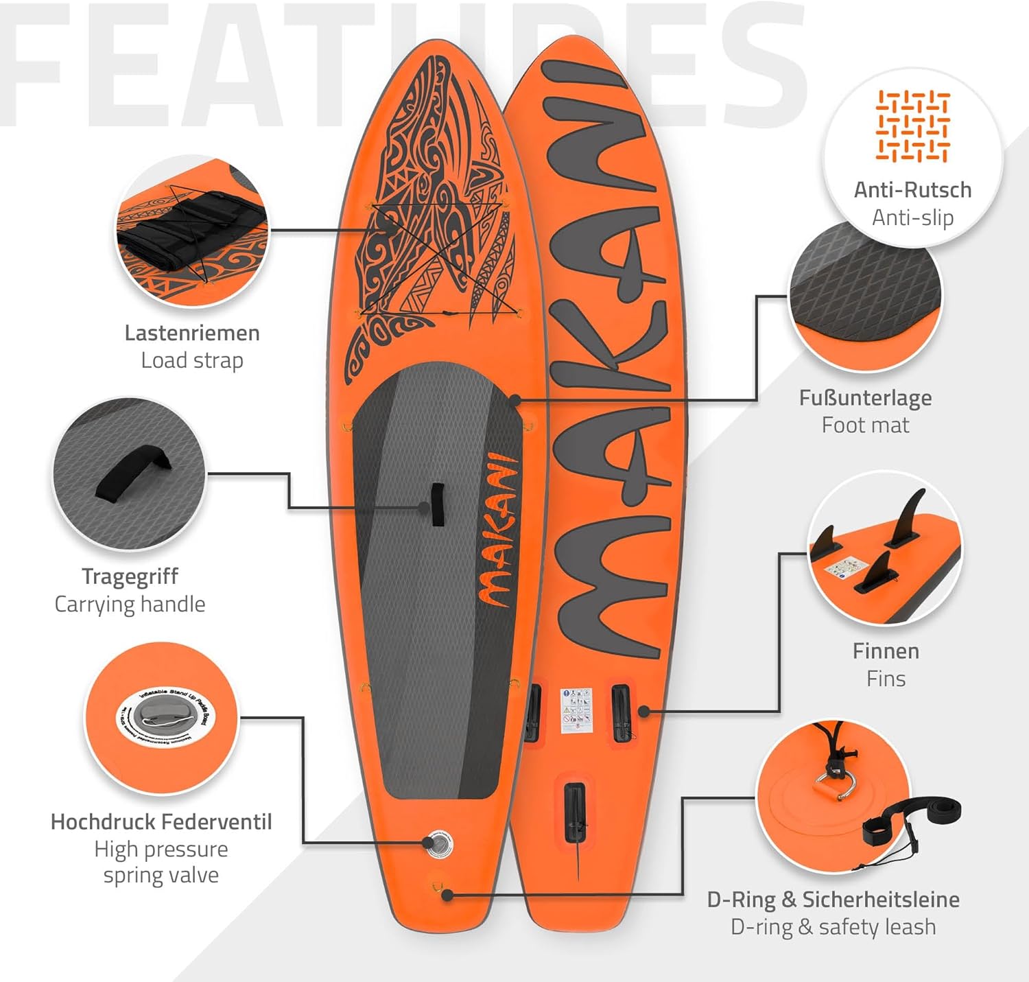 karaca-alisveris - Stand Up Paddle Série - 305/308/320/380 cm - PVC, 120/150 kg, ép. 10/15 cm