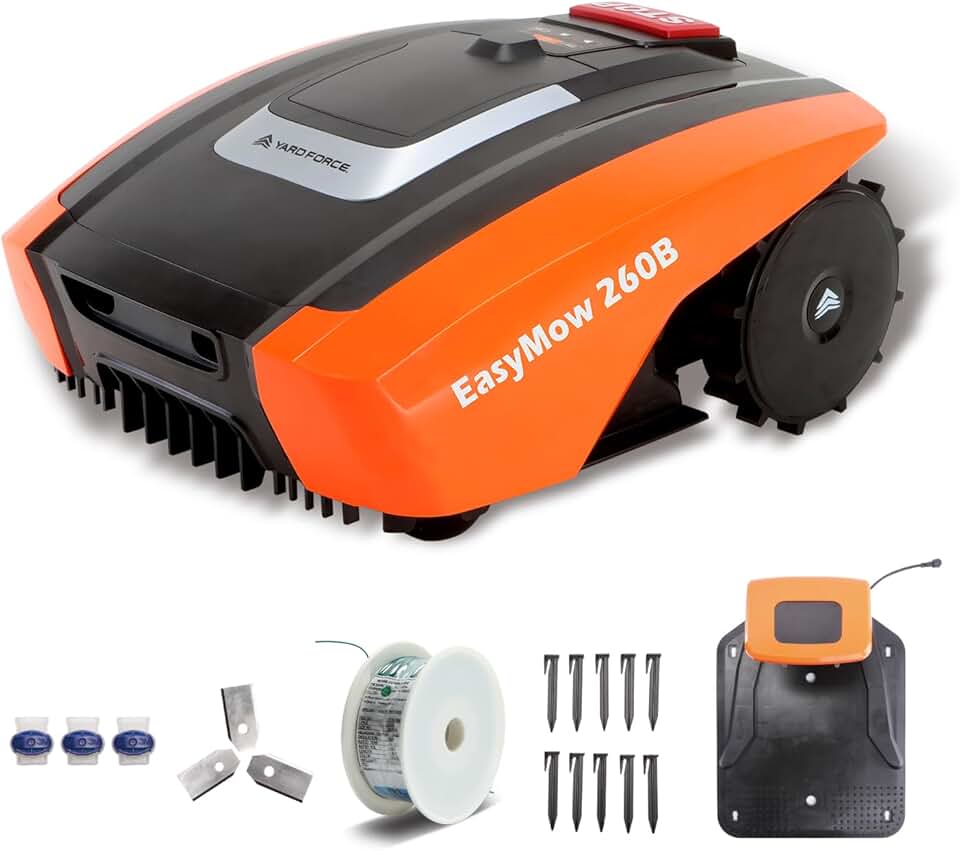 karaca-alisveris - Easymow 260B - 260m² - robot tondeuse, noir/orange