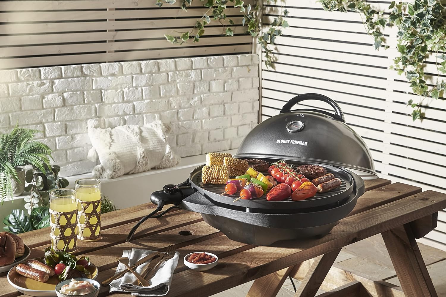 karaca-alisveris - Barbecue 2 en 1 - 44,5cm - Électrique, grill avec bac à graisse, 2400W, 22460-56