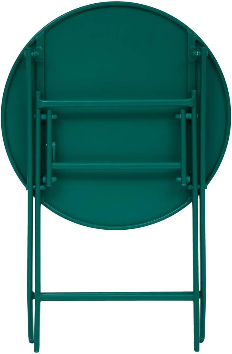 karaca-alisveris - Greensboro - Ø60cm - Table ronde pliante acier vert opale