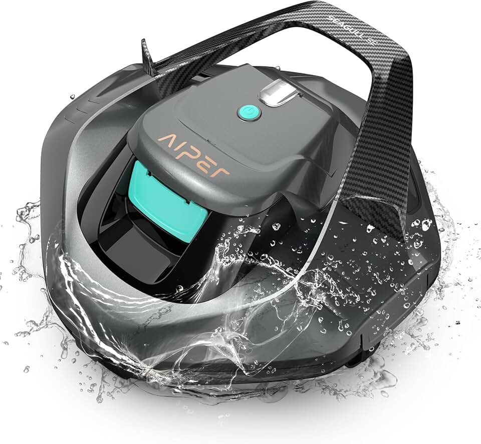 karaca-alisveris - Robot piscine sans fil - 80 m² - double moteur, 90 min
