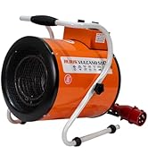 RURIS Chauffage Soufflant Électrique Industriel VULCANO 500 5kW, 3 Niveaux de Chauffage, 411 m³/h...