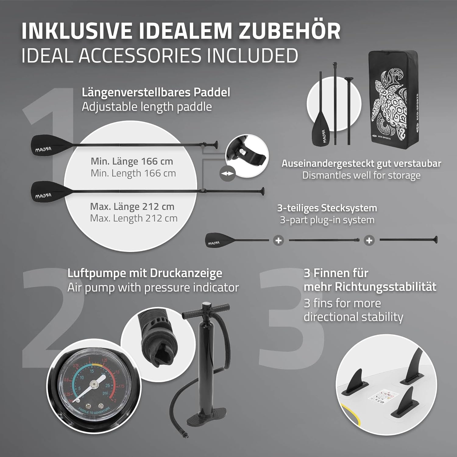 karaca-alisveris - SUP gonflable série Stand Up - 305/308/320/380 cm - PVC, 120/150 kg, 10/15 cm d'épaisseur