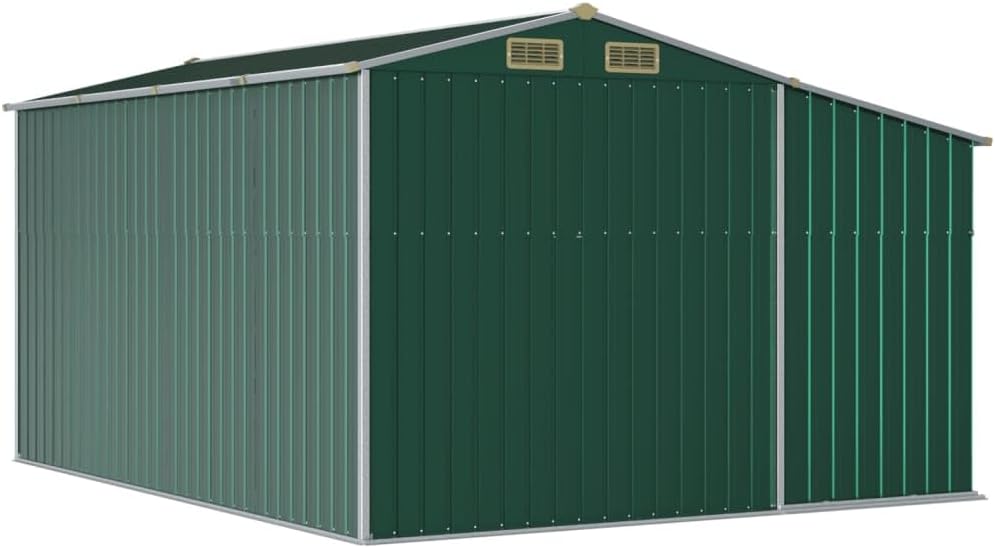 Abri de Jardin en Acier galvanisé, Salles de Stockage de Jardin Extérieures avec Bouches D'aération et Poignées Pratiques pour Ranger Les Outils, Les Ustensile de (277 x 365,5 x 179 cm)